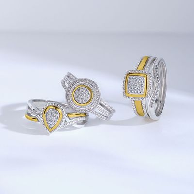 Sterns multistone diamond rings
