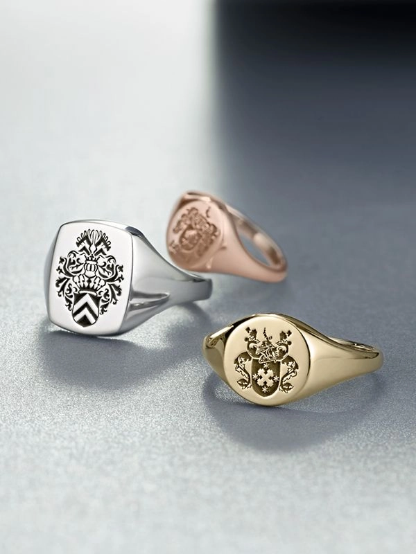 American Swiss signet rings
