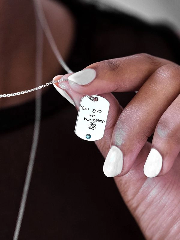 Americans Swiss personalised love note jewellery