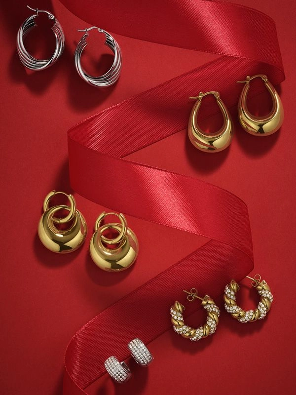 American Swiss Christmas Earrings