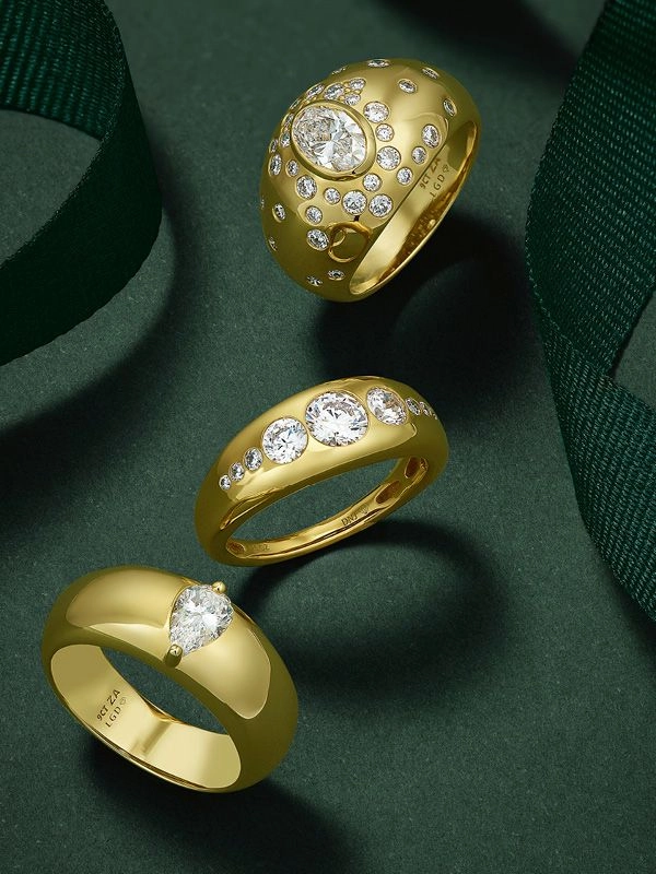 American Swiss Christmas Earth Diamond rings