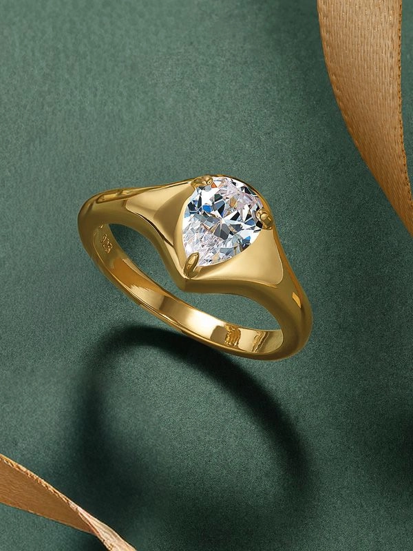 American Swiss Christmas Solitaire ring