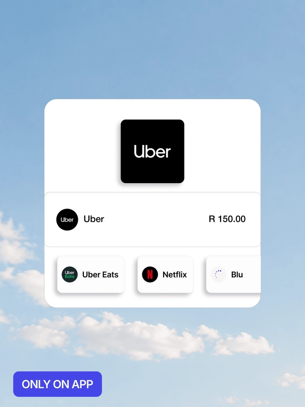 Streaming, food and ride vouchers
