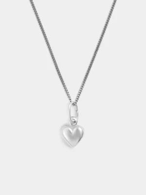 Sterling Silver Puffed Heart Pendant