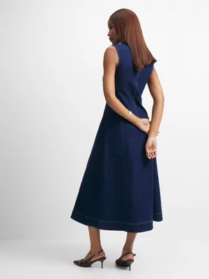 Exact Women's Dark Wash Denim Midi Dress