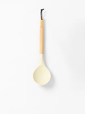 Sur La Table Solid Spoon with Acacia Wood Handle Ivory