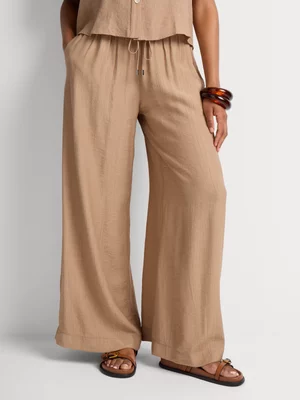 Crinkle Paper Bag Co-Ord Wide Leg Pants