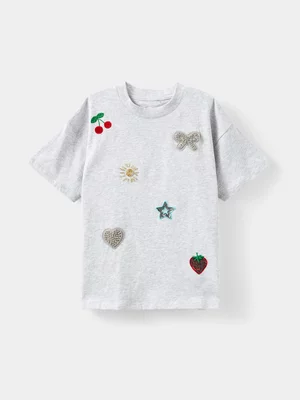 Cotton On Kids Girl Grey Livvy Lux T-shirt