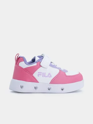Fila Junior Infant Lucia Lights White/Pink/Purple Sneakers 