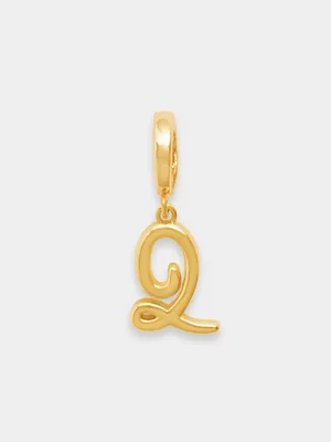 14ct Gold Plated Initial Q Charm