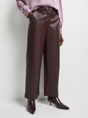 Luella Pleather Wide Leg Trousers