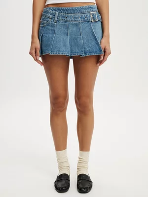 Women's Cotton On Blue Pleated Micro Wrap Skirt