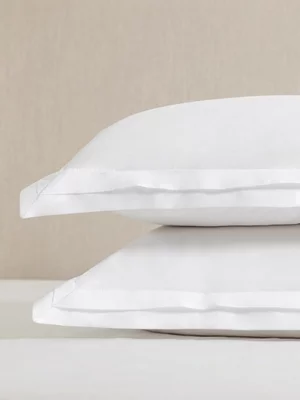 Granny Goose Double Flange Pillowcase Set 400 Thread Count White