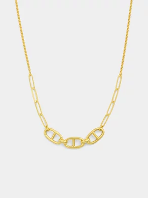 Yellow Gold Vermeil Flat Anchor Necklet