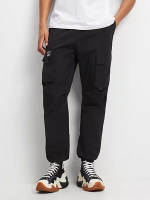 The FIX Men's Black Multi Pocket Cargo Jogger Pants