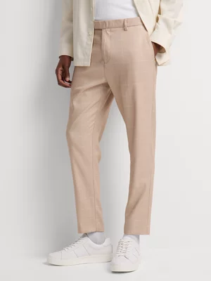 Markham Men’s Smart Slim Tapered Textured Caramel Trouser 