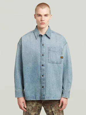 G-Star Men's Pasado Boxy Denim Blue Overshirt