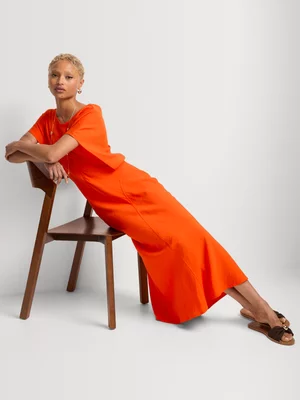 Batwing Column Maxi Dress