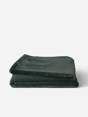 Faux Fur Throw 150x200cm Moss Green