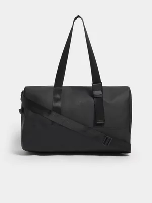 Markham Men's Rubberised Hold All Black Bag