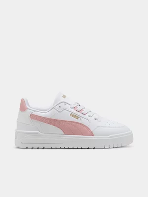 Women's Puma Shuffle Downtown White/Pink Sneaker