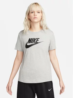 Nike Womens Sportswear Club Dark Grey Heather/White Tee