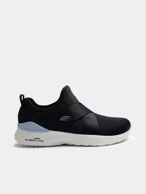 Women's Skechers Sketch-Air Dynamight Black/White Slip-On Sneaker