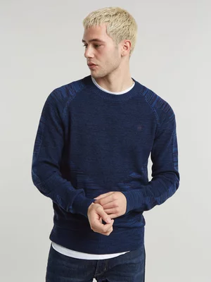 G-Star Men's 3D Biker Knitted Dark Blue Sweater