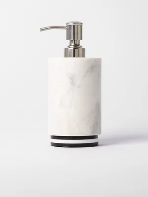White & Black Marble Soap Dispenser 