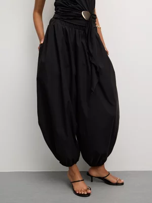 The FIX Women's Black Taslon Pull On Balloon Pants
