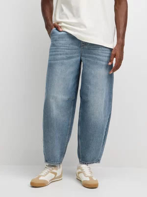 Exact Men's Light Wash Barrel Leg Jeans