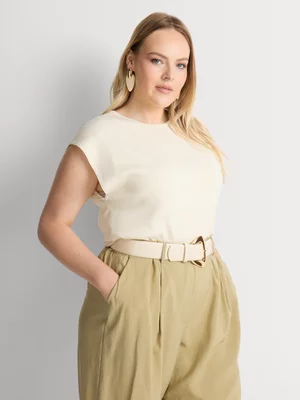 Extended Shoulder Knit Vest