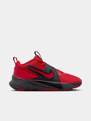 Nike Junior Grade-School Team Hustle D 12 Red/Black/Grey Basketball Shoes 