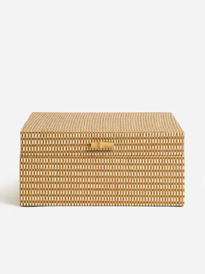 Jet Home Medium Natural Vintage Weaved Jewel Box