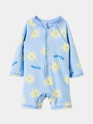 Cotton On Baby Blue Cameron Long Sleeve Swimsuit