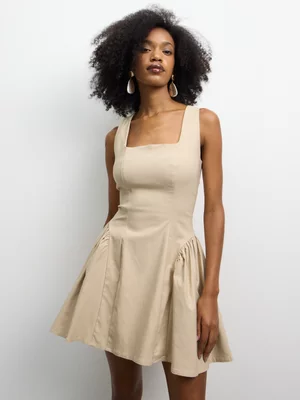 The FIX Women's Stone Bengaline Bustle Mini Dress 