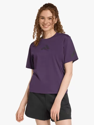 adidas Womens Z.N.E Aurora Plum Tee