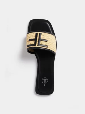 Rafia Slip In Sandals