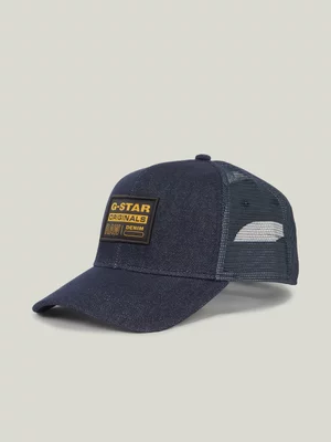 G-Star Men's Stay-Raw Denim Blue Trucker Cap 