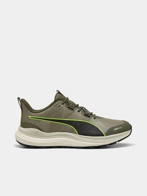 Puma Mens Reflect Lite Trail Khaki/Black Trail Running Shoes 