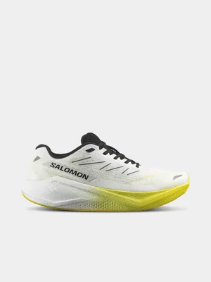 Salomon Mens Aero Blaze 3 White/Yellow Running Shoes 