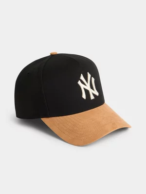 New Era Unisex 9Forty New York Yankees Suede Visor Black/Brown Cap