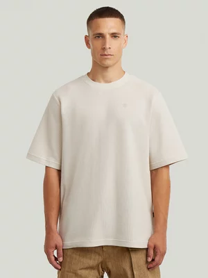 G-Star Men's Structured Chest Logo Loose White T-Shirt