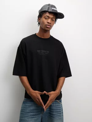 Redbat Classics Men's Boxy HD Black T-Shirt