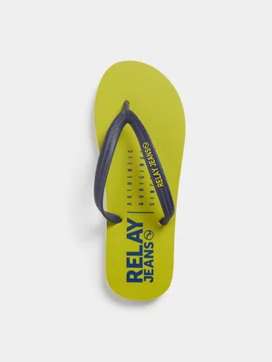 Relay Jeans Men's EVA Typo Lumo/Navy Flip Flops