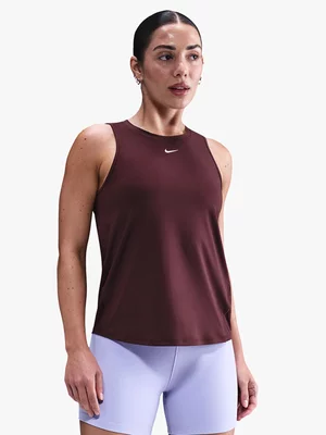 Nike Womens One Classic Dri-Fit Burgundy Crush/White Tank Top