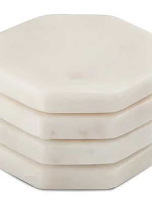 amazon coaster set/4 marble white