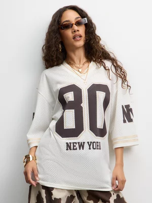 The FIX Women's Milk Oversized NY 80 Graphic Top