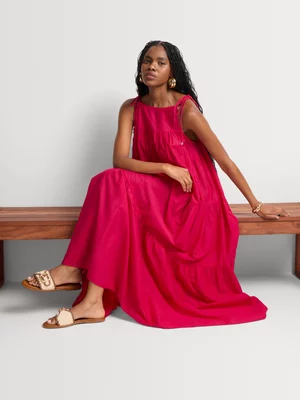 Halterneck Tiered Maxi Sundress