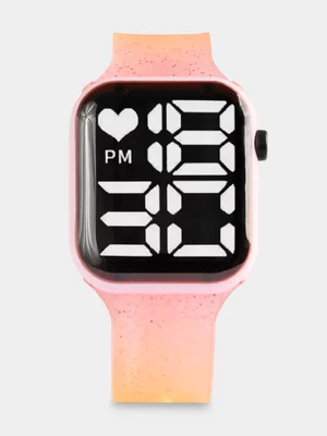 Girl's Orange Digital  Watch